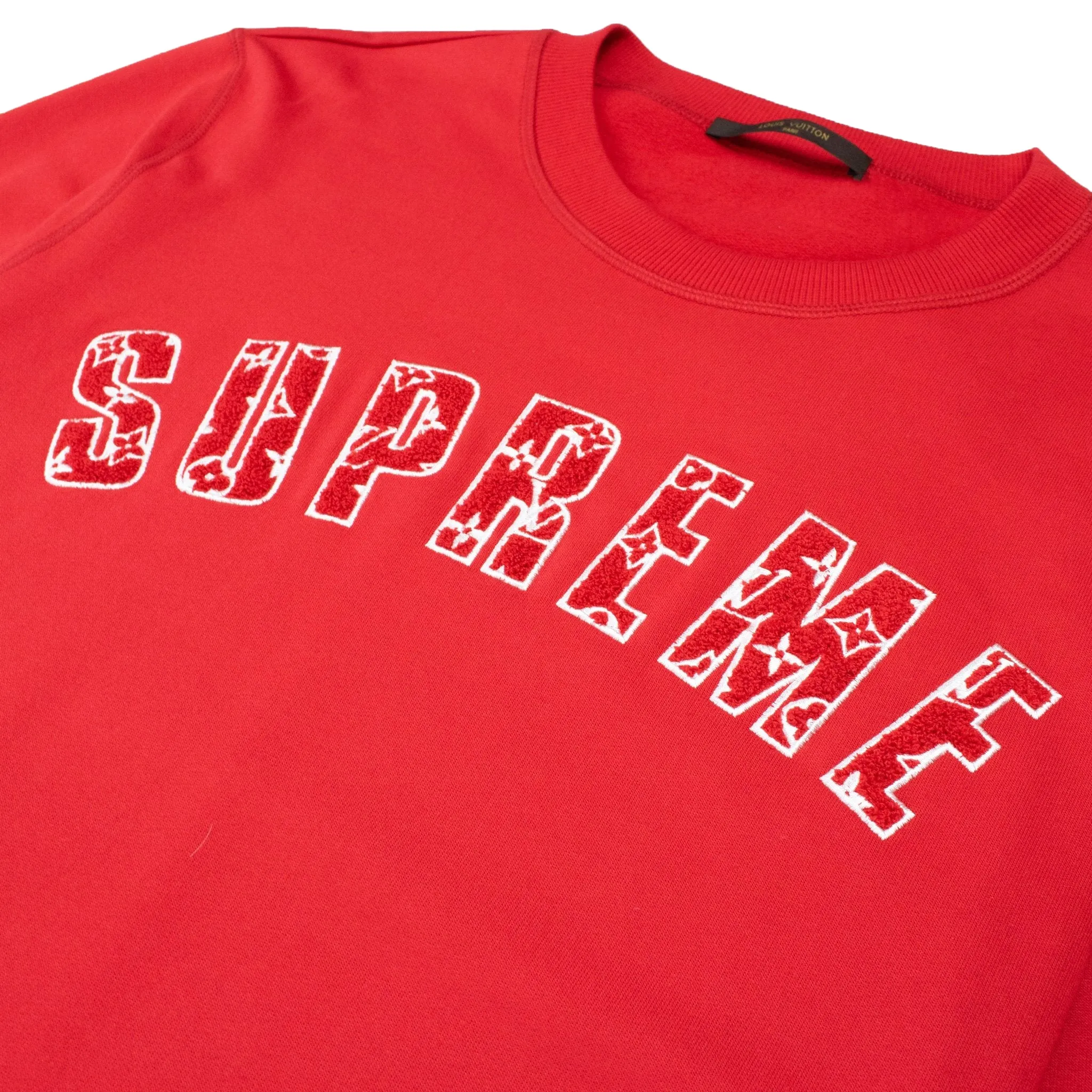 Supreme x Louis Vuitton Arc Logo Red Sweatshirt