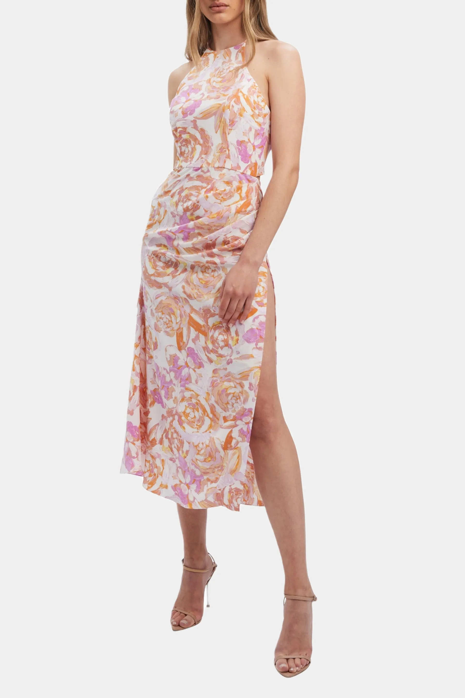 VERVE FLORAL MIDI DRESS