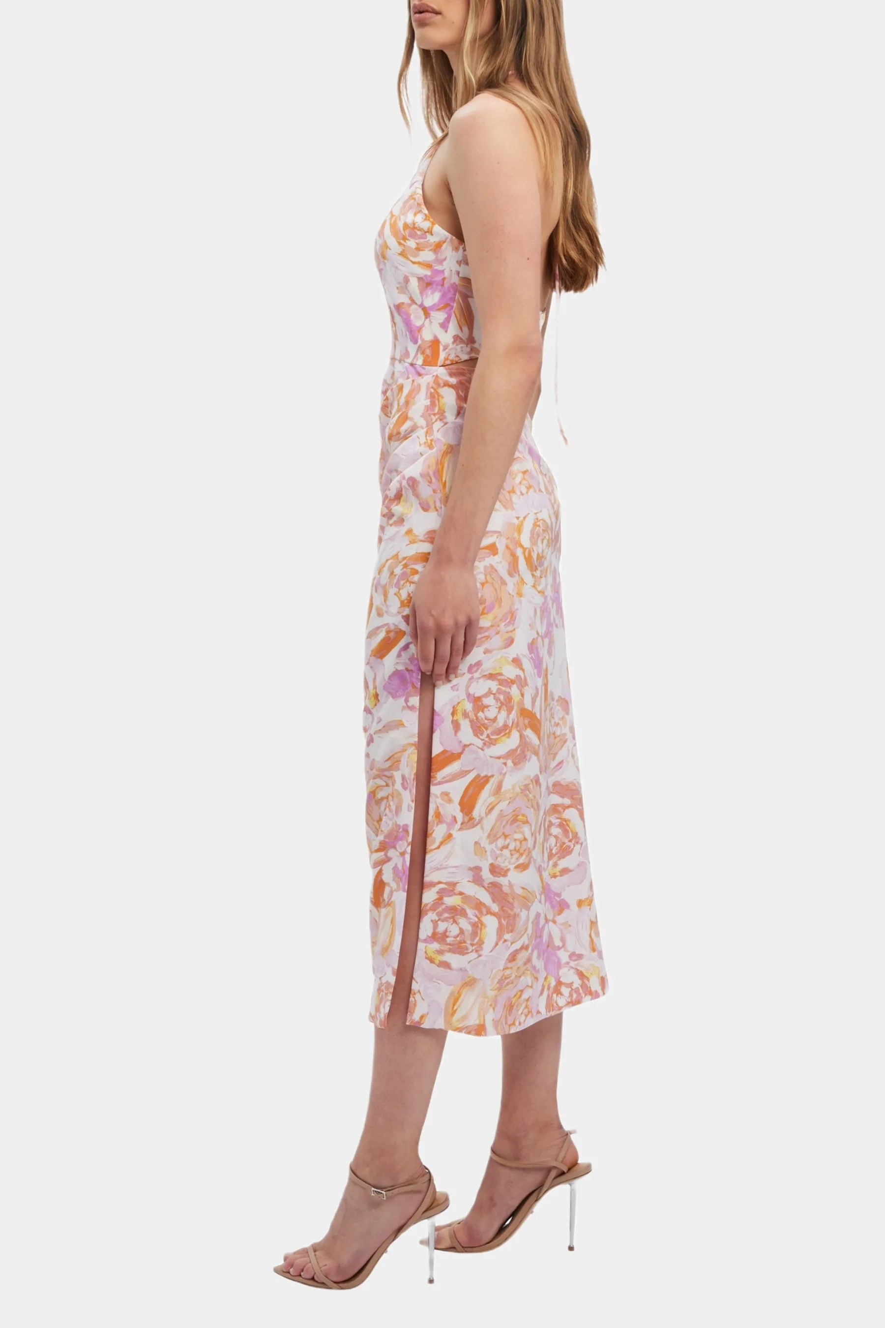 VERVE FLORAL MIDI DRESS