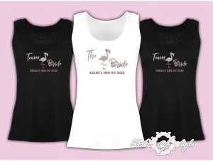 Vest Tank Top Flamingo T Personalised T-shirt Ladies Rose Gold