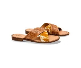 Women's Myra Mukluk Western Hand-Tooled Sandals